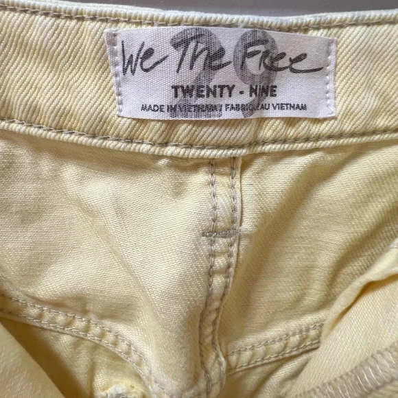 We The Free Yellow Denim Skirt Size 29 - Picture 3 of 3